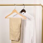wooden clothes hangers batch production quality inspection in factory