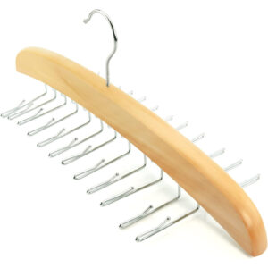 multifunction wooden hanger for belt scaf tie display
