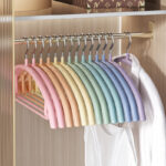 pvc coated wire clothes hanger with notches
