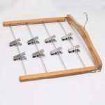 space saving multi layer wooden bottom clothes hanger