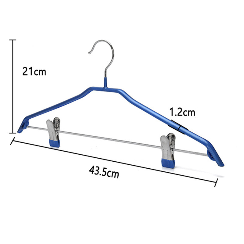 pvc coated wire clothes hanger with clips pvc coated wire clothes hanger with clips