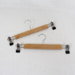 Eco-Friendly Wooden Skirt/Pant Hanger with Clips wholesale