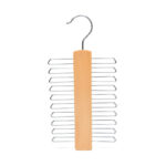 Natural multi-layer wooden tie display hanger