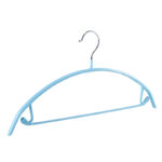 PVC coated wire clothes hanger with shoulder notches
