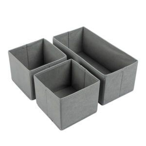 non woven set of 3pcs storage basket for organization