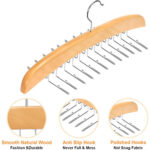 multifunction wooden hanger for belt scarf tie display