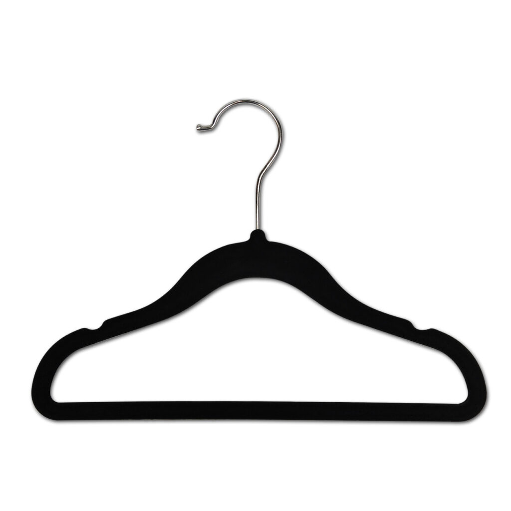 Flocking baby small clothes hanger soft touch