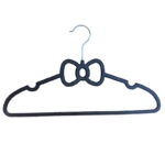 Colorful cute flocking plastic kids clothes hanger non-slip