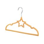 star flocking plastic baby clothes hanger