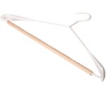 Wide shoulder frosted wirewood hanger heavy duty