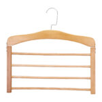 4-layer space-saving wooden pants skirts hanger closet organizer