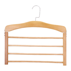 4 layer space saving wooden pants skirts hanger