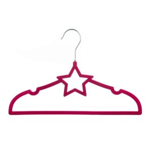 star flocking plastic baby clothes hanger
