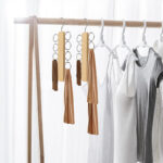 Multi-Layer Natural Wooden Tie & Belt Display Hanger wholesale