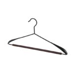 Wide shoulder PVC coated wire clothes hanger non-slip