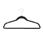 Flocking plastic clothes hanger non-slip velvet