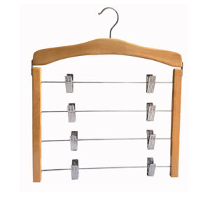 space saving multi layer wooden bottom clothes hanger