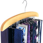 multifunction wooden hanger for belt scarf tie display