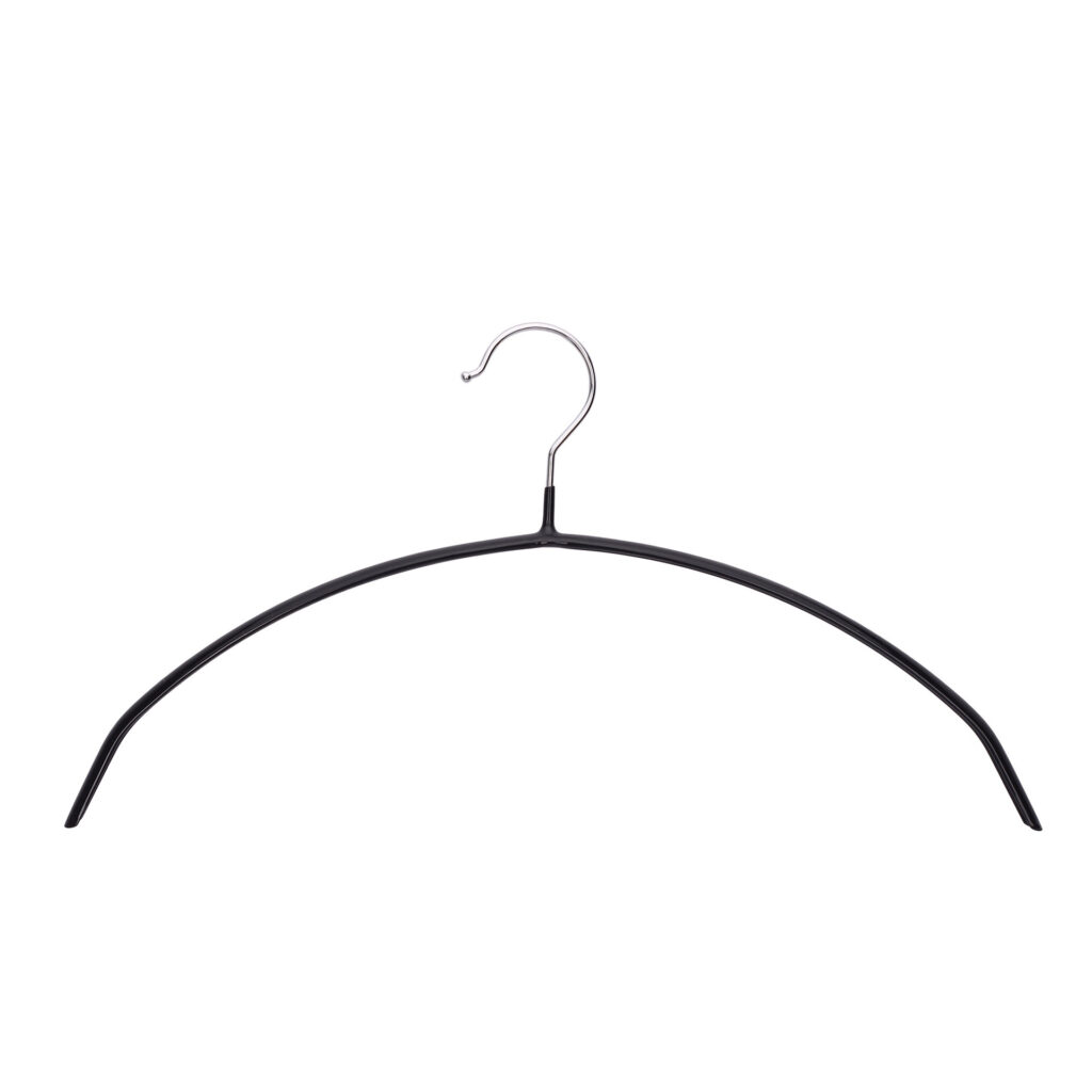 Non-slip PVC coated wire shirt hanger