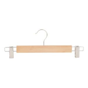 natrual wooden skirt/pant hanger with movable clips