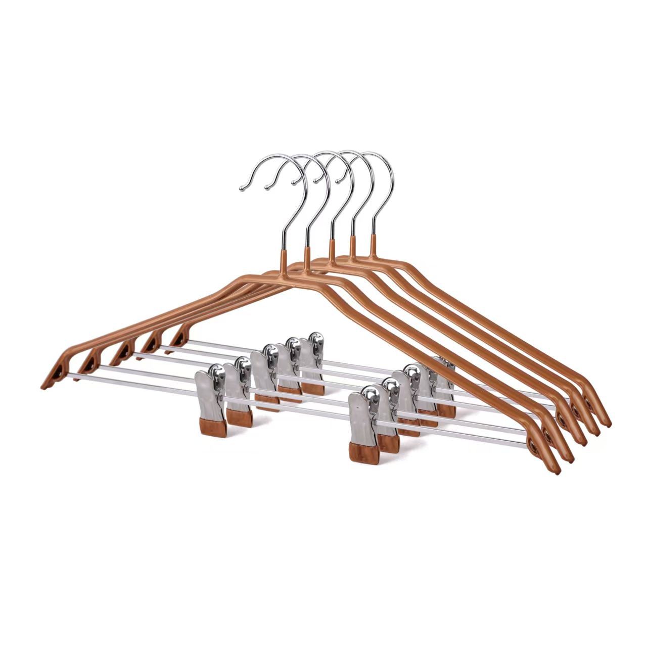 pvc coated wire clothes hanger with clips pvc coated wire clothes hanger with clips