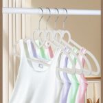 Cute Heart Shape Flocking Plastic Kids Clothes Hanger - XINQI wooden hanger manufacturer