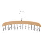 Wooden belt hanger with 12 hooks closet organizer