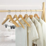 Wooden Clothes Hanger with Movable Clips wholesale