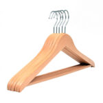Wooden coat hanger for suits and jackets