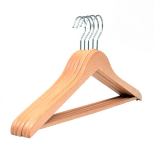 wooden coat hanger for clothing