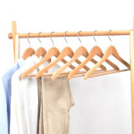wooden coat hanger for clothing