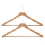 sturdy wooden hanger with notches